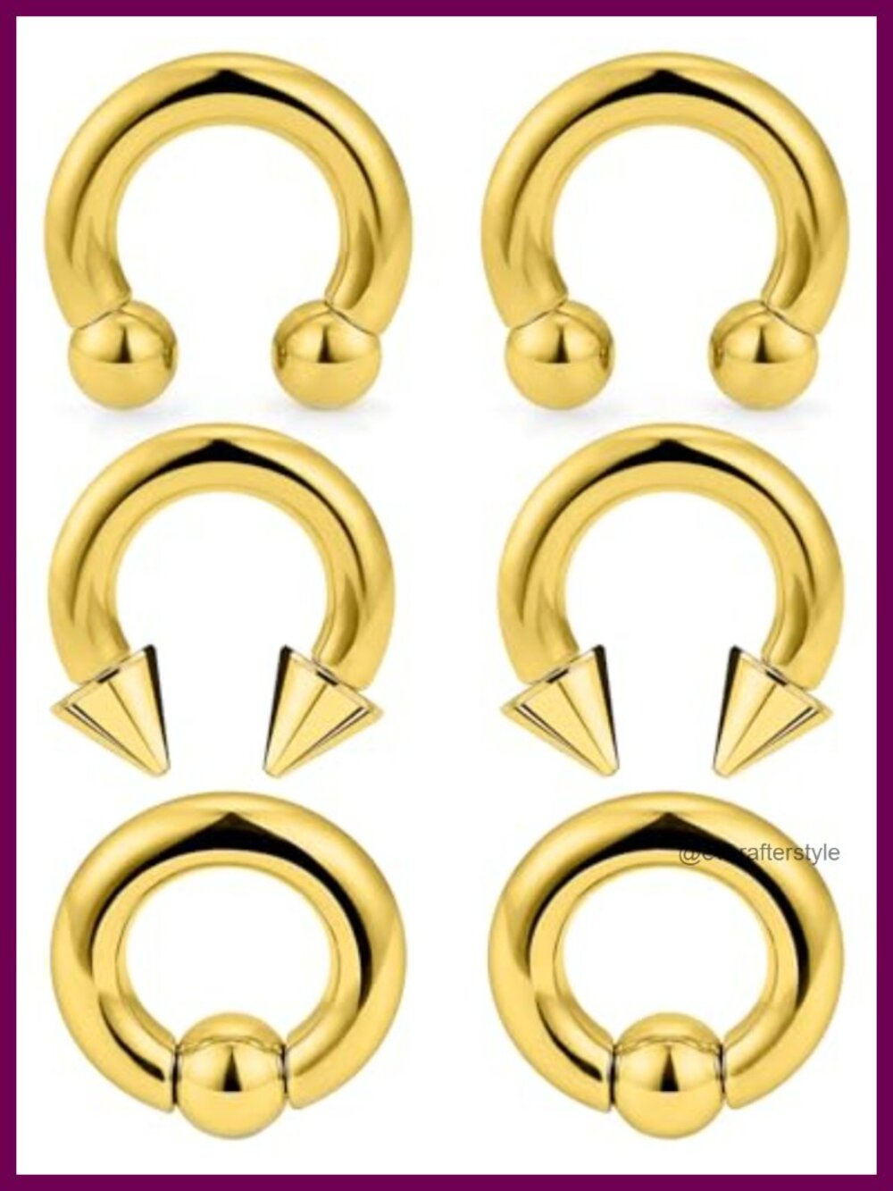 316L Surgical Steel Septum Rings Horseshoe Ear Gauges Stretching Kit Piercing